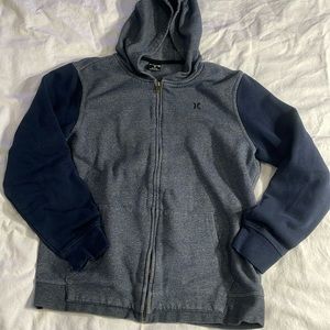 Hurley Mens Two Tone Blue Full zip Hoodie Size Medium